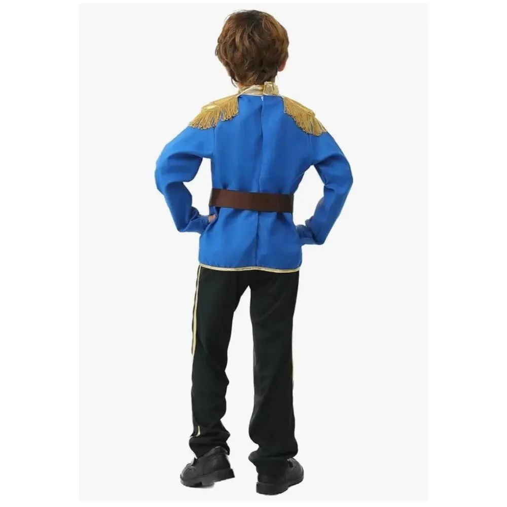 NEW! Blue Boys Prince Charming Outfit Kids Halloween Costume Party Size 3-5